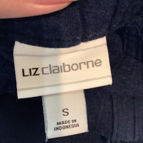 Liz Claiborne  cropped linen blend pants - Picture 9 of 10